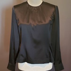 Talbots Collection Petite Black Silk Blouse